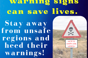 Hazard warning signs can save lives.